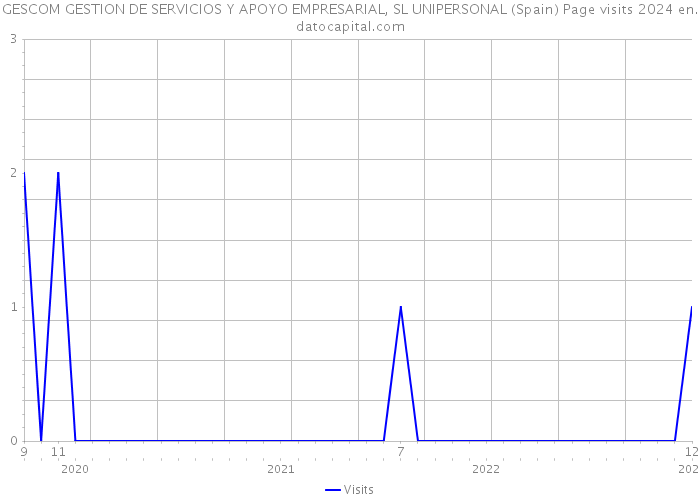 GESCOM GESTION DE SERVICIOS Y APOYO EMPRESARIAL, SL UNIPERSONAL (Spain) Page visits 2024 