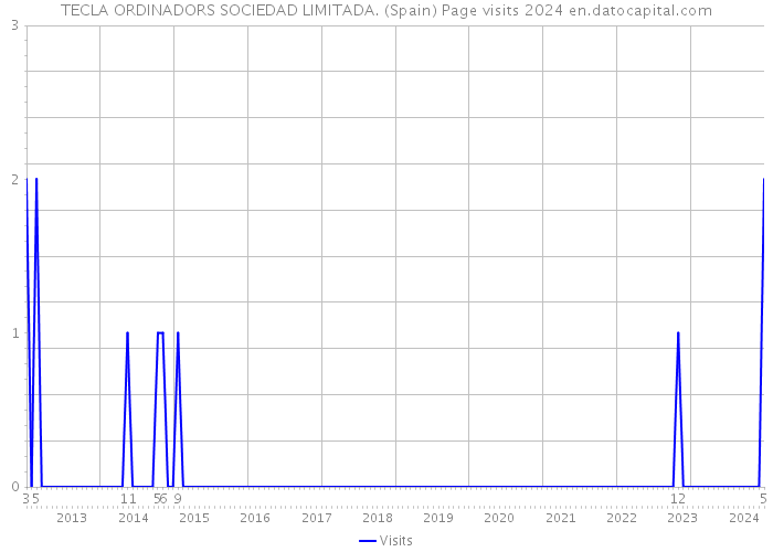 TECLA ORDINADORS SOCIEDAD LIMITADA. (Spain) Page visits 2024 