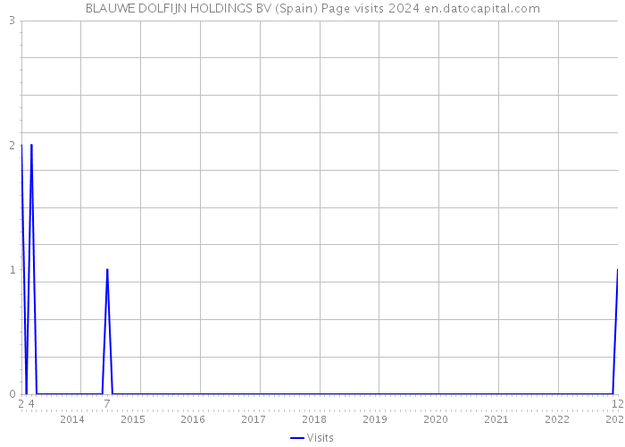 BLAUWE DOLFIJN HOLDINGS BV (Spain) Page visits 2024 