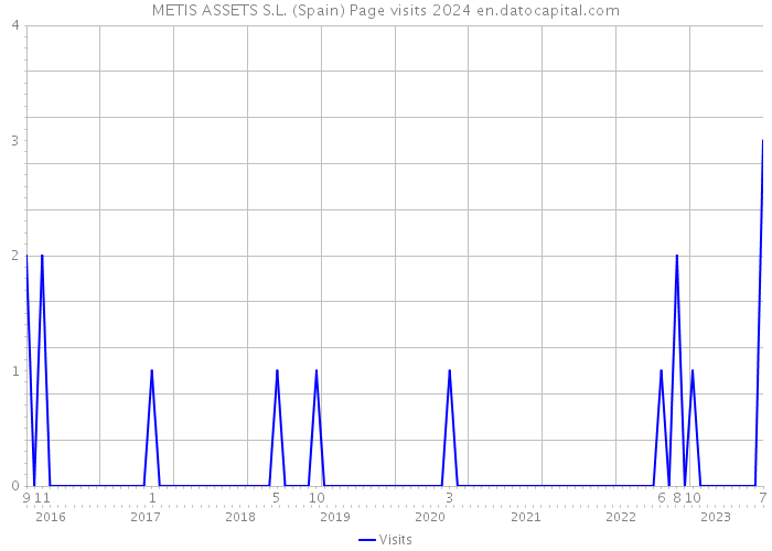 METIS ASSETS S.L. (Spain) Page visits 2024 