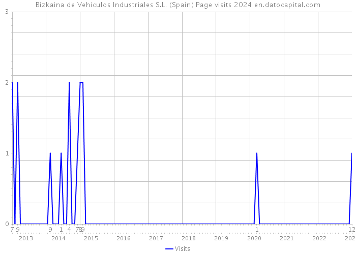 Bizkaina de Vehiculos Industriales S.L. (Spain) Page visits 2024 
