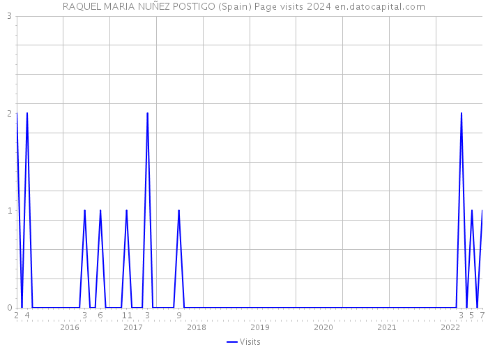 RAQUEL MARIA NUÑEZ POSTIGO (Spain) Page visits 2024 