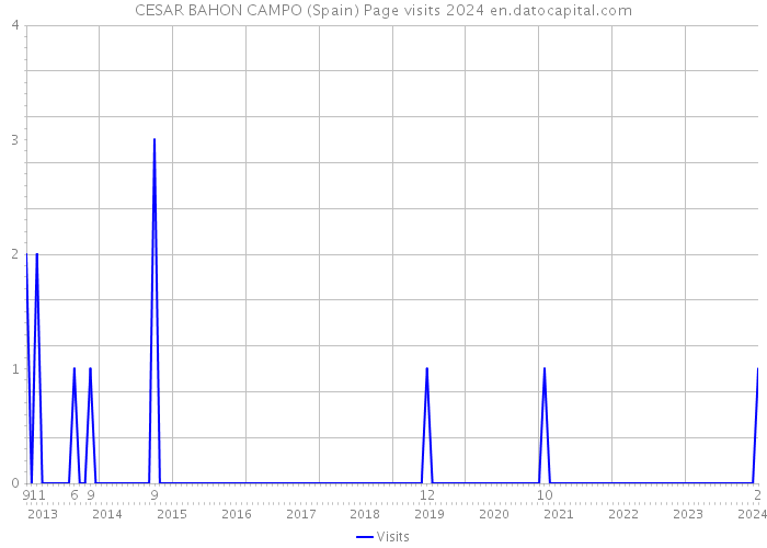 CESAR BAHON CAMPO (Spain) Page visits 2024 