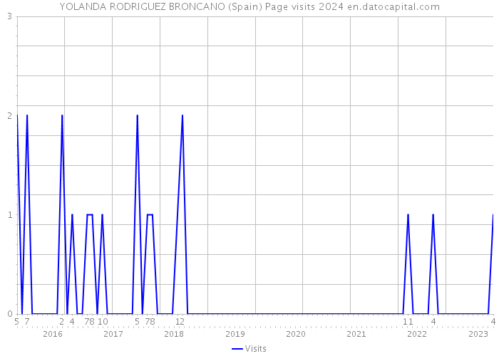 YOLANDA RODRIGUEZ BRONCANO (Spain) Page visits 2024 