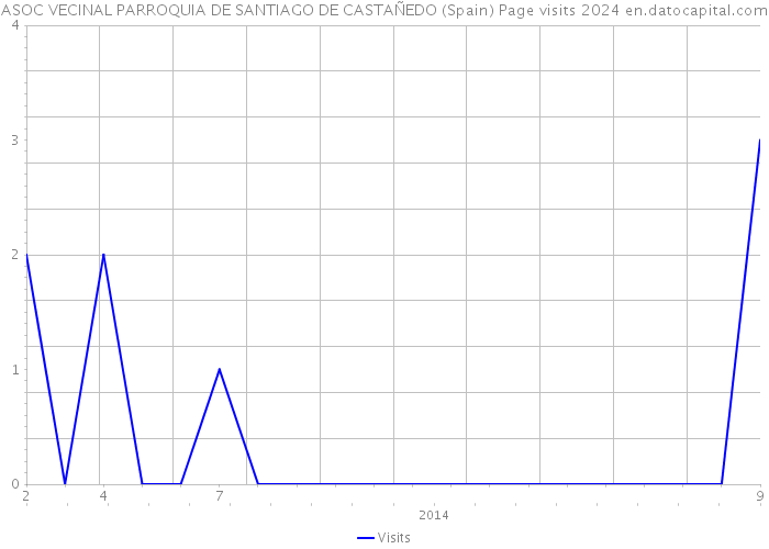 ASOC VECINAL PARROQUIA DE SANTIAGO DE CASTAÑEDO (Spain) Page visits 2024 