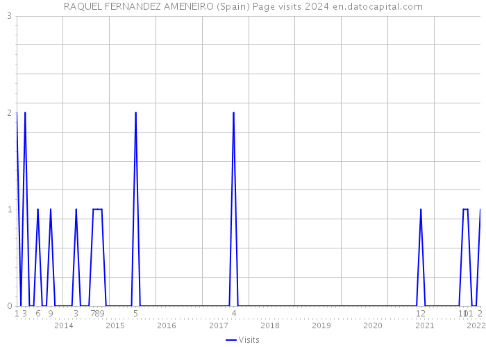 RAQUEL FERNANDEZ AMENEIRO (Spain) Page visits 2024 