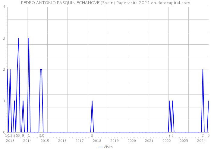 PEDRO ANTONIO PASQUIN ECHANOVE (Spain) Page visits 2024 