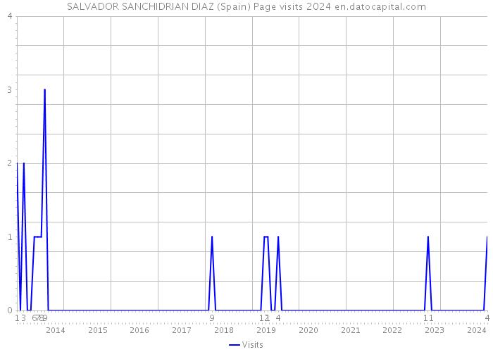SALVADOR SANCHIDRIAN DIAZ (Spain) Page visits 2024 