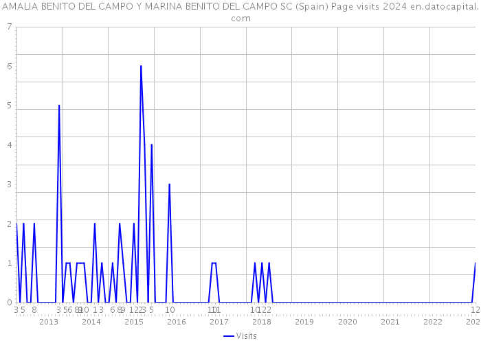 AMALIA BENITO DEL CAMPO Y MARINA BENITO DEL CAMPO SC (Spain) Page visits 2024 