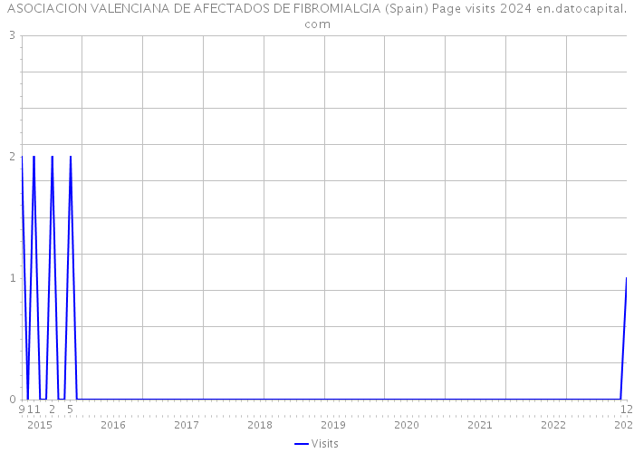 ASOCIACION VALENCIANA DE AFECTADOS DE FIBROMIALGIA (Spain) Page visits 2024 
