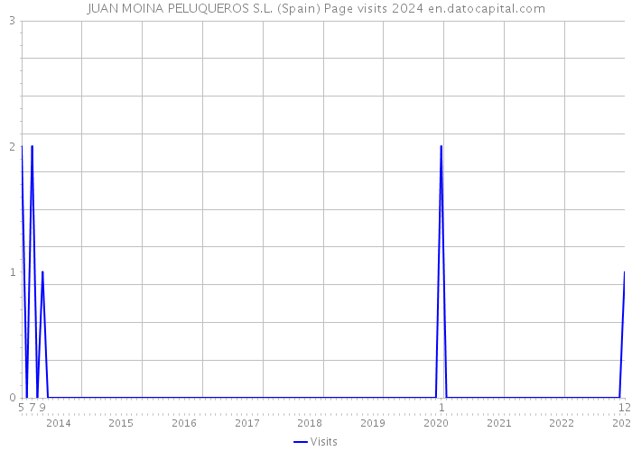 JUAN MOINA PELUQUEROS S.L. (Spain) Page visits 2024 