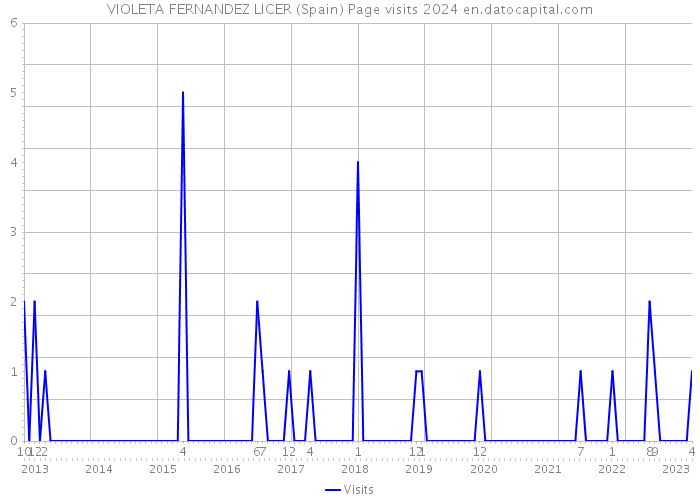 VIOLETA FERNANDEZ LICER (Spain) Page visits 2024 