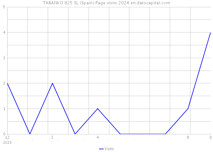 TABANKO 825 SL (Spain) Page visits 2024 