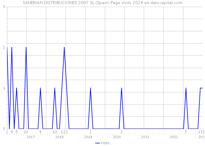 SANEMAN DISTRIBUCIONES 2007 SL (Spain) Page visits 2024 