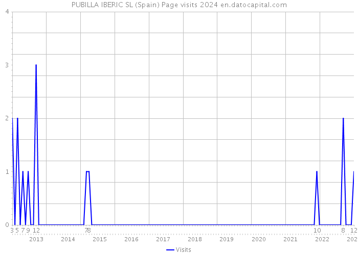 PUBILLA IBERIC SL (Spain) Page visits 2024 