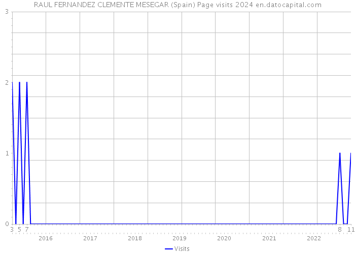 RAUL FERNANDEZ CLEMENTE MESEGAR (Spain) Page visits 2024 