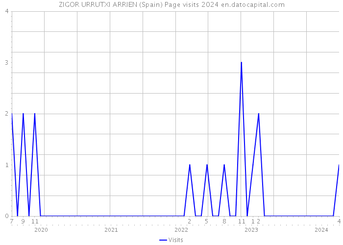 ZIGOR URRUTXI ARRIEN (Spain) Page visits 2024 