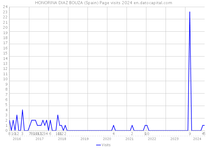 HONORINA DIAZ BOUZA (Spain) Page visits 2024 