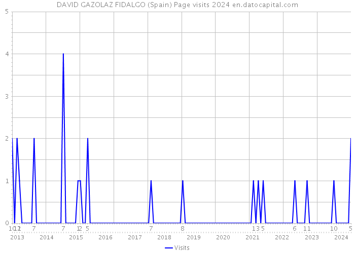 DAVID GAZOLAZ FIDALGO (Spain) Page visits 2024 