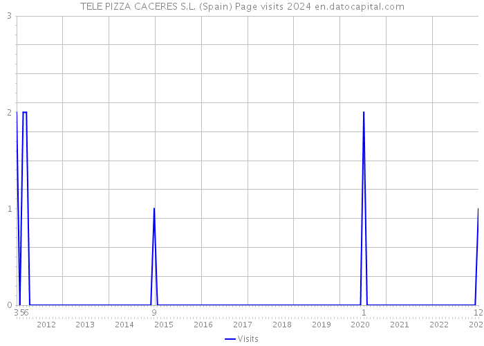 TELE PIZZA CACERES S.L. (Spain) Page visits 2024 