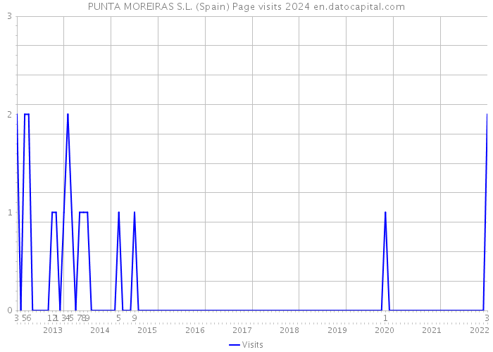 PUNTA MOREIRAS S.L. (Spain) Page visits 2024 