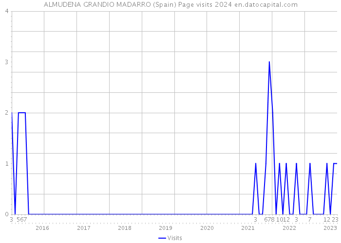 ALMUDENA GRANDIO MADARRO (Spain) Page visits 2024 