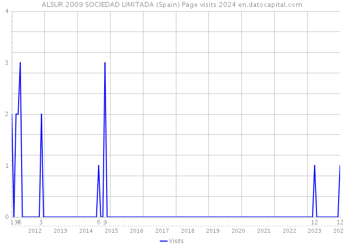 ALSUR 2009 SOCIEDAD LIMITADA (Spain) Page visits 2024 