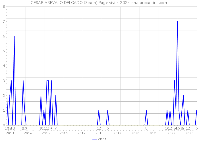 CESAR AREVALO DELGADO (Spain) Page visits 2024 