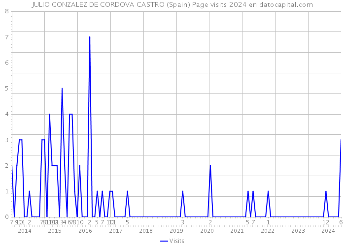 JULIO GONZALEZ DE CORDOVA CASTRO (Spain) Page visits 2024 