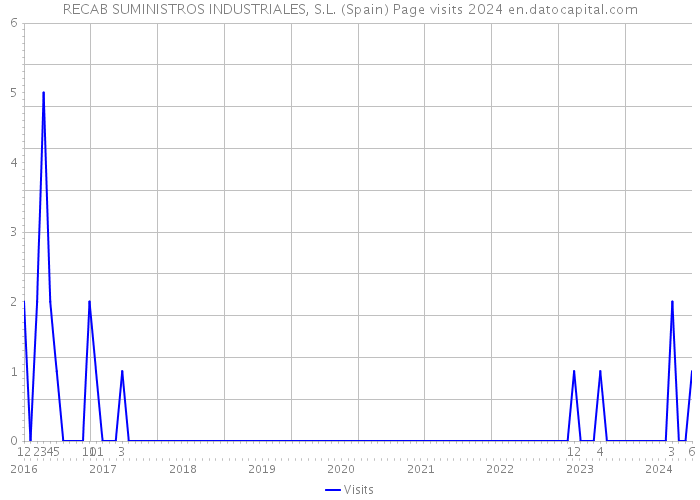 RECAB SUMINISTROS INDUSTRIALES, S.L. (Spain) Page visits 2024 