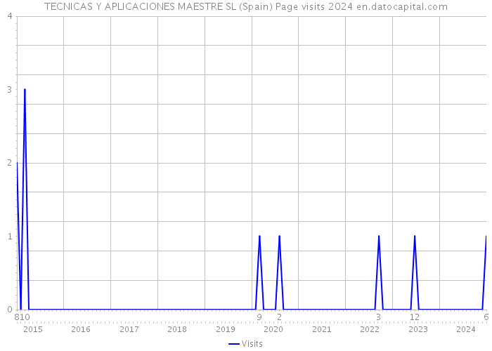 TECNICAS Y APLICACIONES MAESTRE SL (Spain) Page visits 2024 