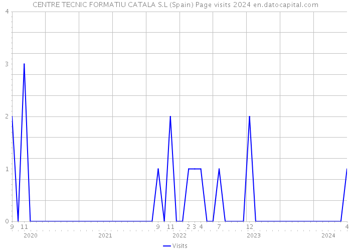 CENTRE TECNIC FORMATIU CATALA S.L (Spain) Page visits 2024 
