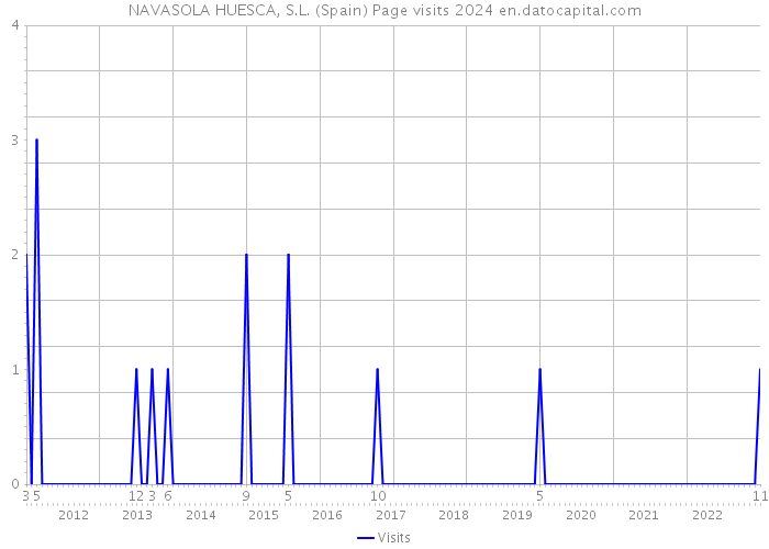 NAVASOLA HUESCA, S.L. (Spain) Page visits 2024 