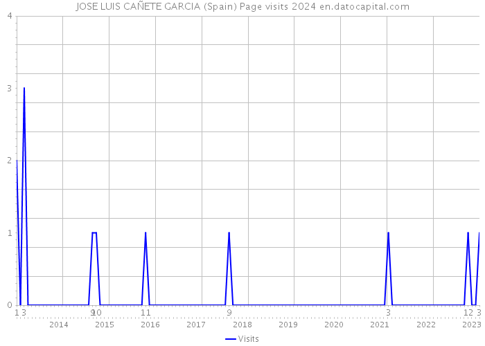 JOSE LUIS CAÑETE GARCIA (Spain) Page visits 2024 