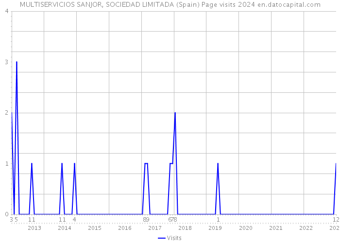 MULTISERVICIOS SANJOR, SOCIEDAD LIMITADA (Spain) Page visits 2024 