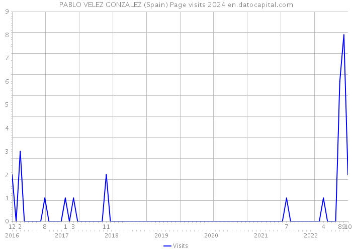 PABLO VELEZ GONZALEZ (Spain) Page visits 2024 