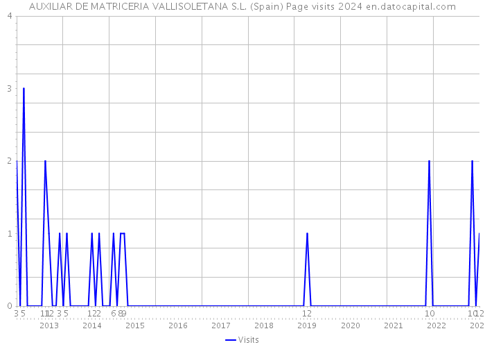 AUXILIAR DE MATRICERIA VALLISOLETANA S.L. (Spain) Page visits 2024 