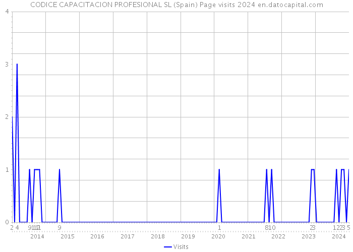 CODICE CAPACITACION PROFESIONAL SL (Spain) Page visits 2024 