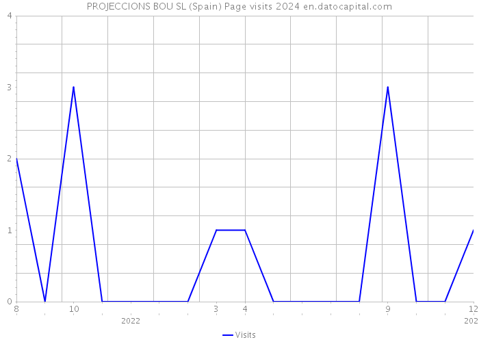 PROJECCIONS BOU SL (Spain) Page visits 2024 