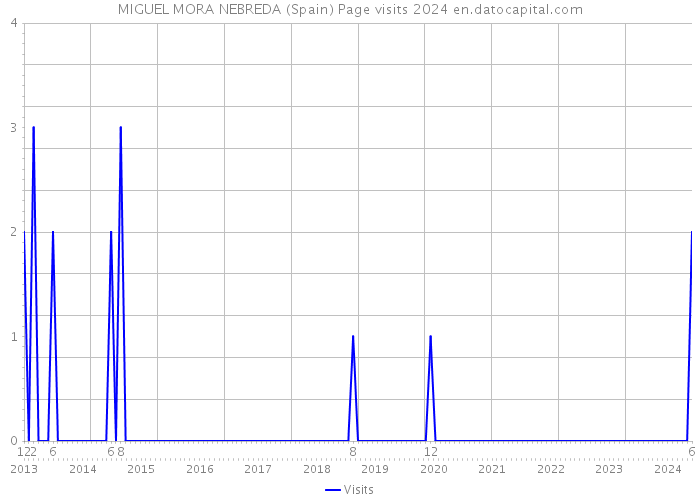 MIGUEL MORA NEBREDA (Spain) Page visits 2024 