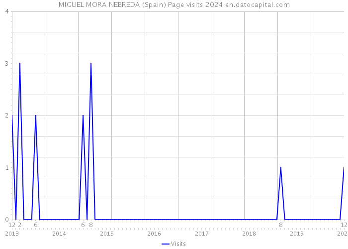 MIGUEL MORA NEBREDA (Spain) Page visits 2024 