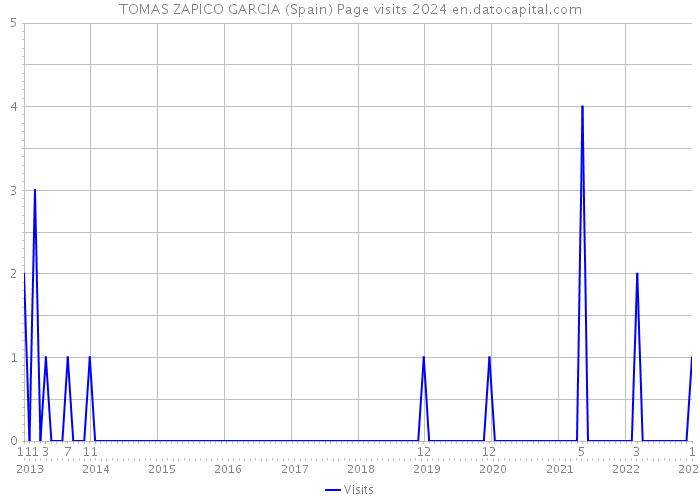 TOMAS ZAPICO GARCIA (Spain) Page visits 2024 