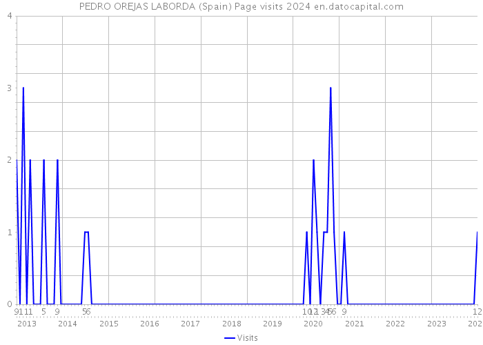 PEDRO OREJAS LABORDA (Spain) Page visits 2024 