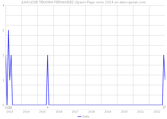 JUAN JOSE TENOIRA FERNANDEZ (Spain) Page visits 2024 