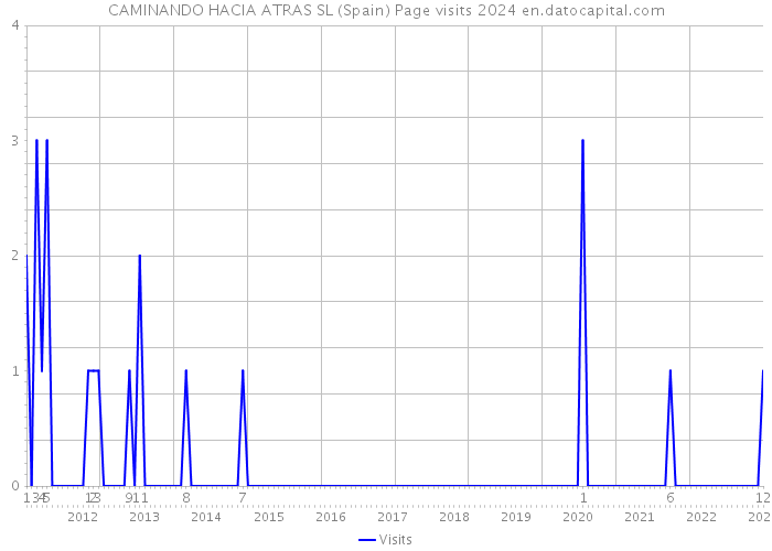 CAMINANDO HACIA ATRAS SL (Spain) Page visits 2024 