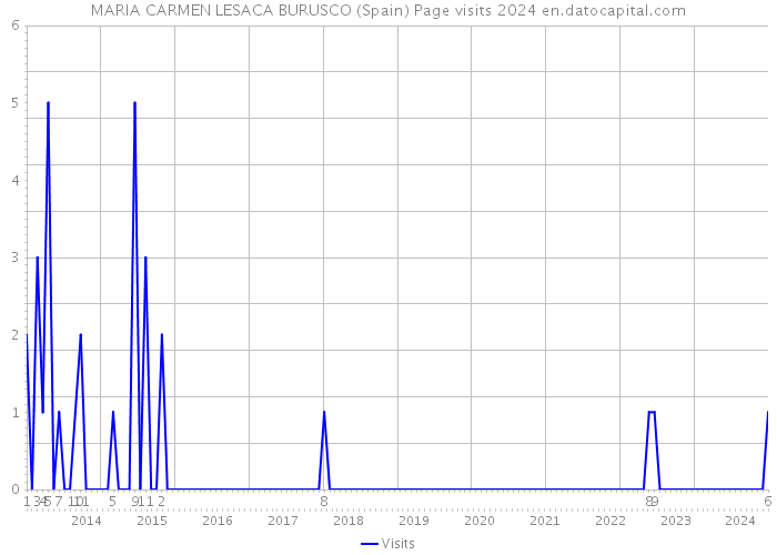 MARIA CARMEN LESACA BURUSCO (Spain) Page visits 2024 
