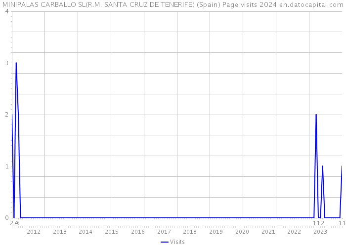 MINIPALAS CARBALLO SL(R.M. SANTA CRUZ DE TENERIFE) (Spain) Page visits 2024 