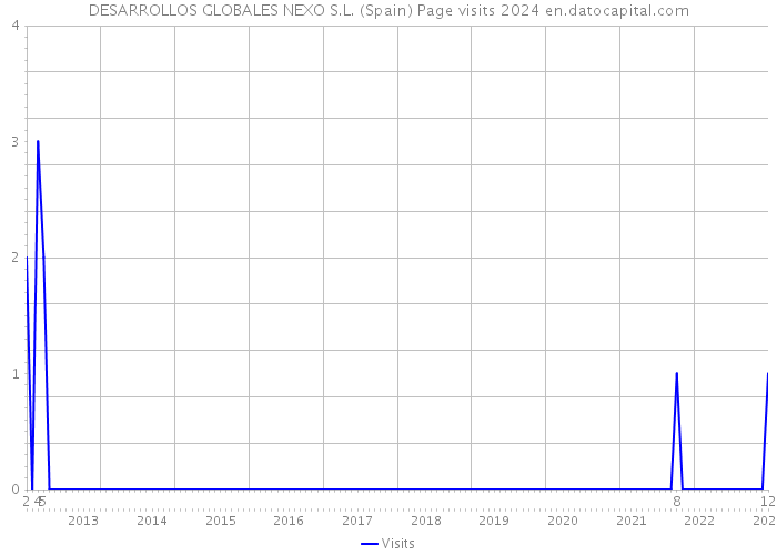 DESARROLLOS GLOBALES NEXO S.L. (Spain) Page visits 2024 