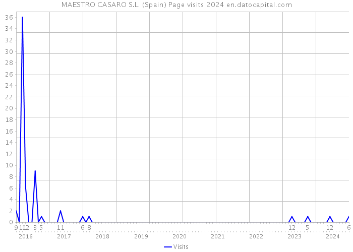 MAESTRO CASARO S.L. (Spain) Page visits 2024 