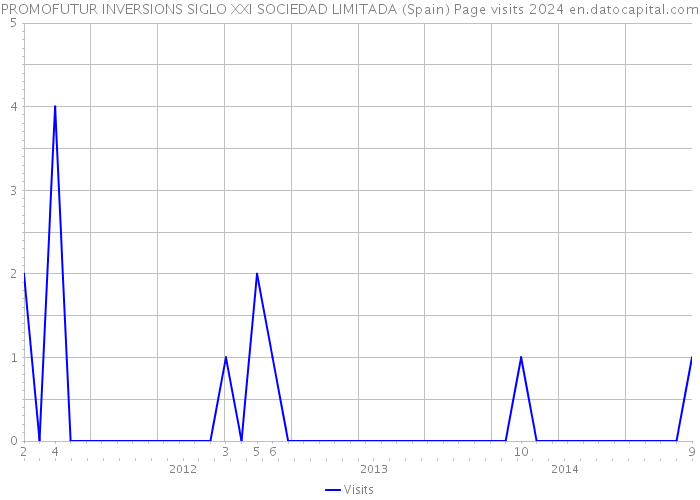 PROMOFUTUR INVERSIONS SIGLO XXI SOCIEDAD LIMITADA (Spain) Page visits 2024 